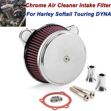 Chrome Air Cleaner Intake Filter Kit For Harley Touring Road Glide Softail Dyna
