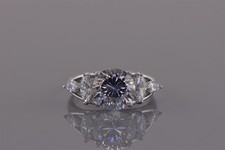 PAJ Sterling Silver 9mm Cubic Zirconia Marquise Accented Band Ring 925 Sz: 6