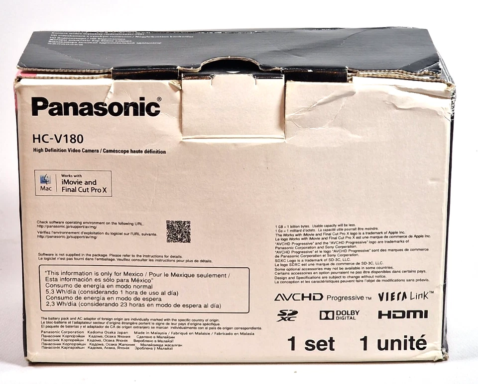 📹 Panasonic HC-V180EG-K Full HD Camcorder Neu & OVP geöffnet – Zoom 90x HDMI 📹 - Bild 2 von 4