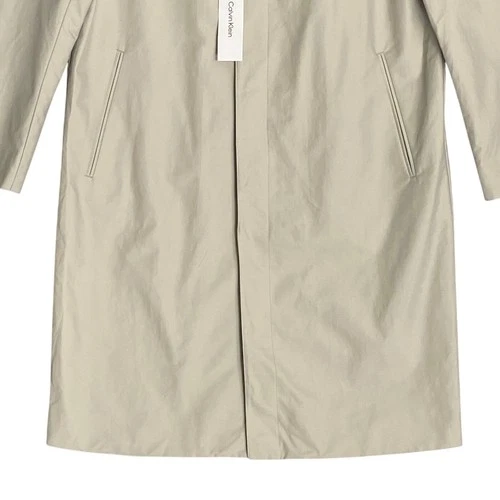 Calvin Klein Coat Men's Medium Classic Style Trench/Raincoat Abbey Stone NEW image 6