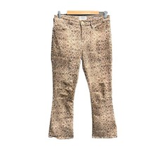 Frame Denim Vanilla Multi Animal Print Le Crop Mini Boot Women's Jeans Size 29