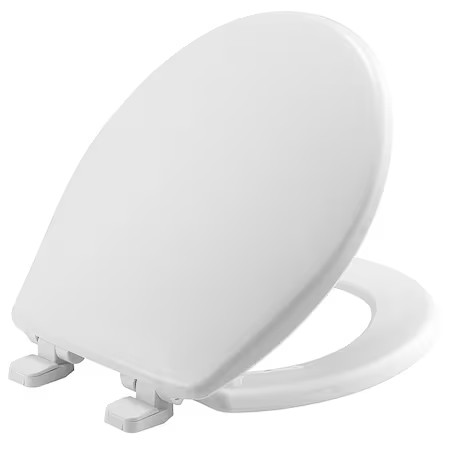 With Cover, Slow Close Hinge, Round, White