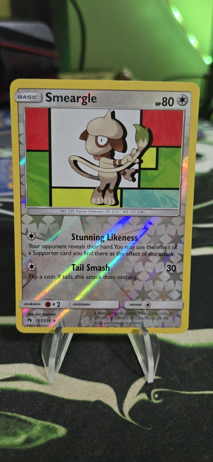 Smeargle 157/214 Sm-Lost Thunder Reverse Holo NM