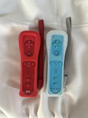 Official Nintendo Wii Remote Blue&Red Motion  Plus Controller Strap&Cover Tested