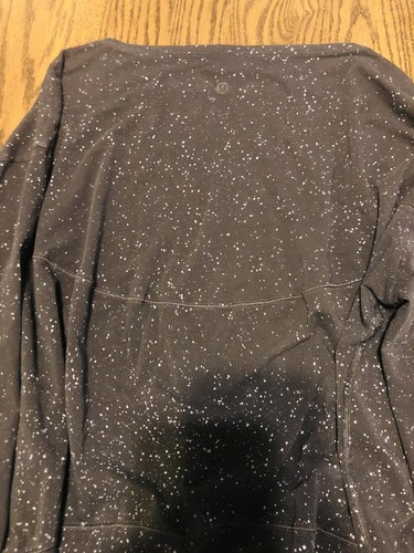 Camicia Lululemon donna taglia 10 nera maculata manica lunga vestibilità rilassata top - Foto 2 di 7