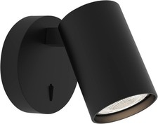 Astro Ascoli Single Switched Indoor Reading Light (Matt Black), GU10 LED Lamp, 