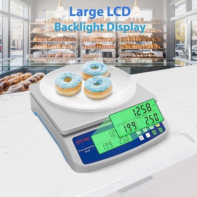 Küchenwaage 30KG/1g Digital LCD Electronic Grammwaage Haushaltswaage Edelstahl~