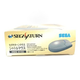 Sega Saturn Gray Shuttle Mouse + Mouse Pad Set HSS-0102 w/manual box Japan