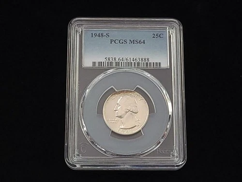 1948-S Washington Silver Quarter PCGS Graded MS64 #61463888