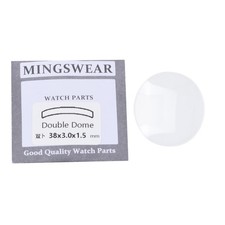 1Pc 38 3.0 1.5mm Double Domed Mineral Watch Crystal 30mm Diameter Concave Glass.