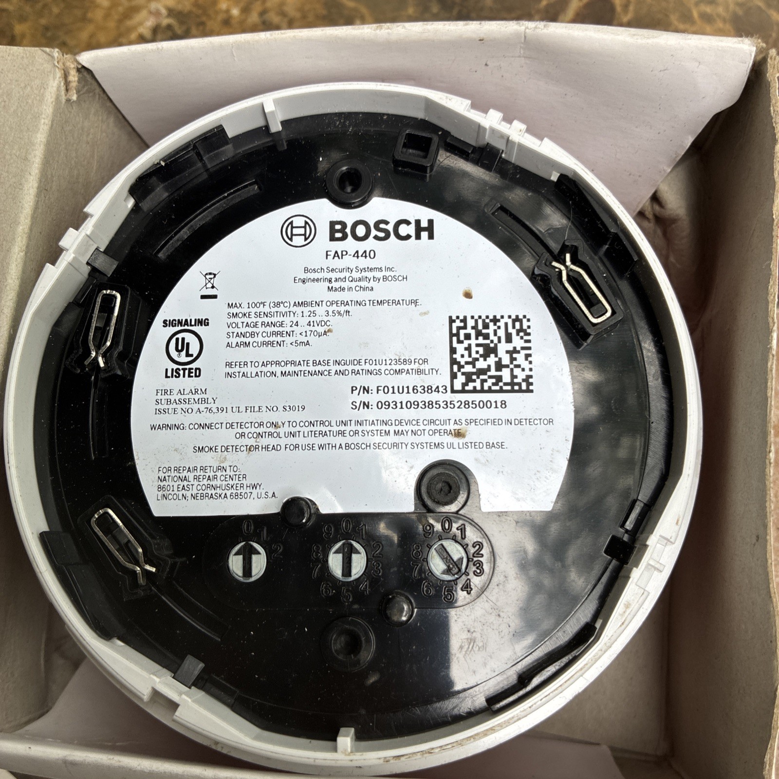Bosch FAP-440 Smoke Detector F01U163843