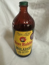Vintage 1984 Brer Rabbit Molasses Bottle W Contents Green Label New Orleans Styl