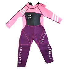 Girls Sz S Full Wetsuit Long Sleeve SPF 50 Surfing Snorkeling Suit Purple