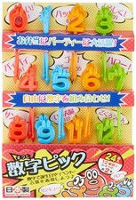 Torne P-3338 Bento Picks, Character Valve, Deco Lunch Box, Number Pick