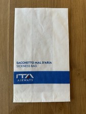 Air Sickness Bag Spuckbeutel ITA Airways *NEU* Kotzt&uuml;te Sammler Flugzeug
