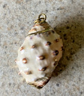 VINTAGE SHELL PENDANT WITH GOLD TONE TRIM — photo 1