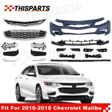 Front Bumper For 2016-2018 Chevy Malibu Cover With Valance Grille Fog Light Trim Front Bumper For 2016-2018 Chevy Malibu Cover With Valance Grille Fog Light Trim