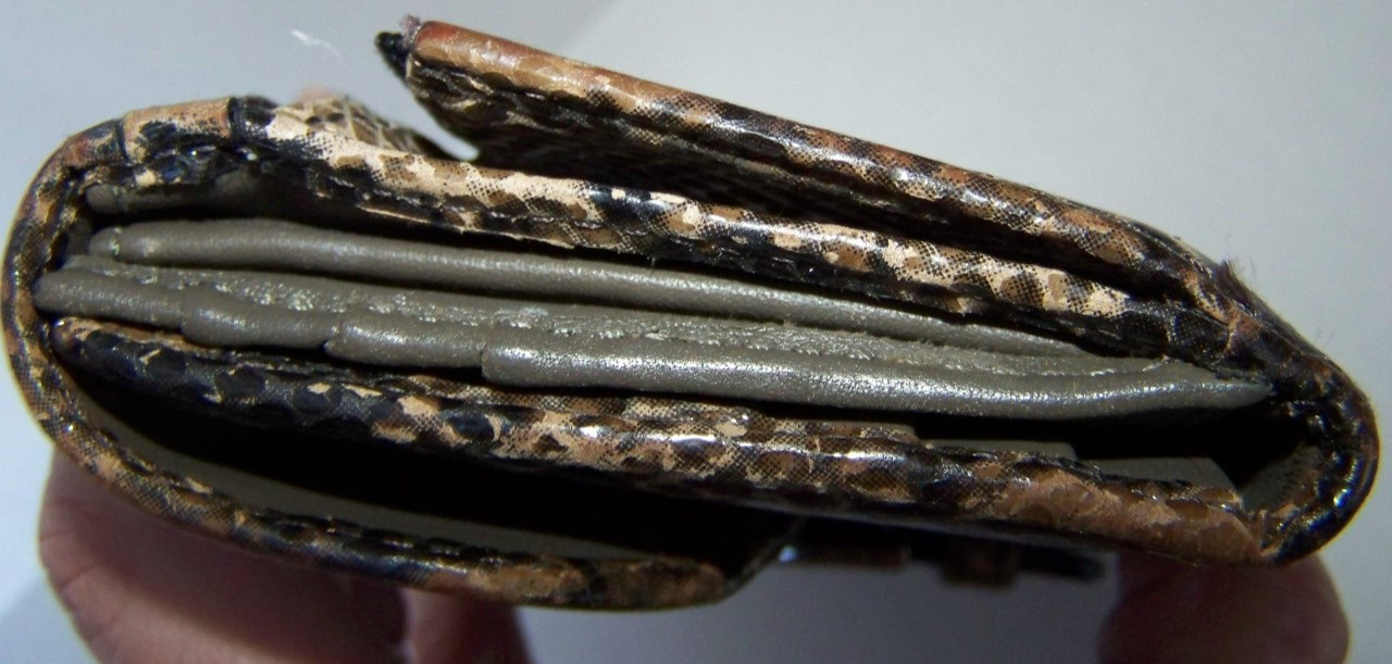 Coach Snake Python Embossed Wallet Brown Black Ta… - image 9