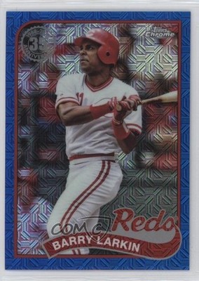 2024 Series 1 1989 Topps Chrome Silver Pack Blue Refractor Barry Larkin HOF h2j