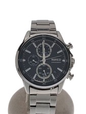 WIRED Quartz Watch Analog Stainless BLK SLV SS VD57 KND0