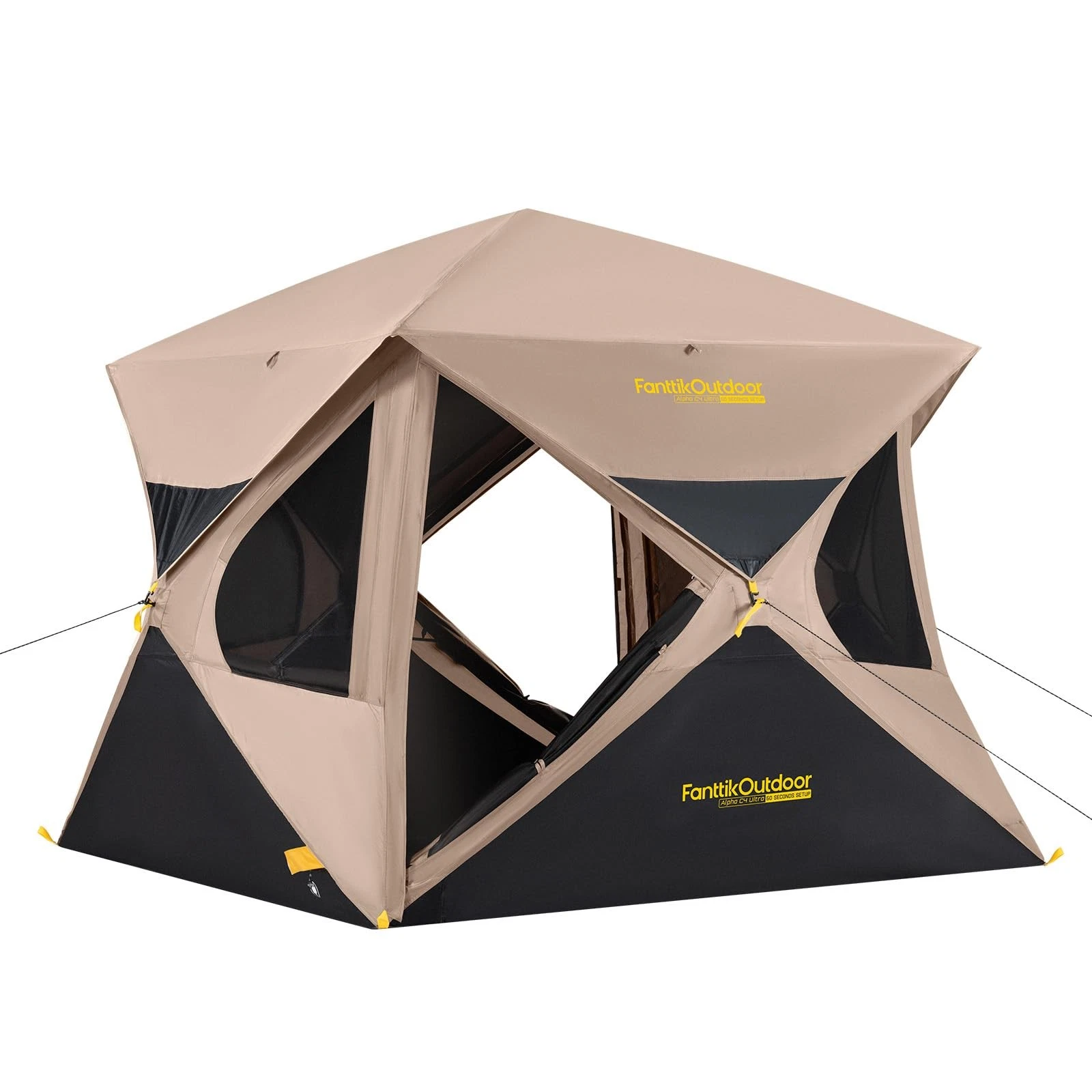 FanttikOutdoor Alpha C4 Ultra Camping Tent 4 Person Pop Up Instant Cabin Setup