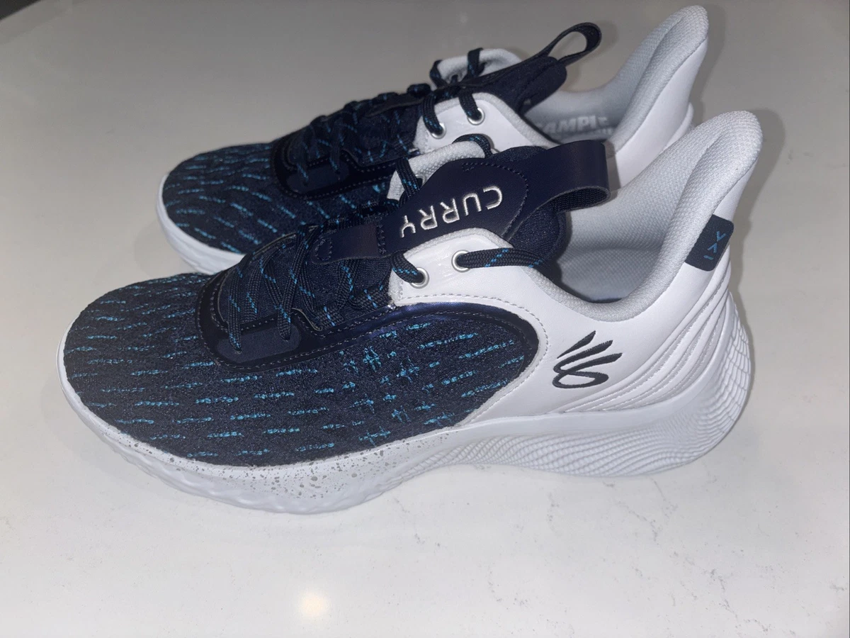 UA Team Curry 9 White Midnight Navy Basketball Sneakers M6 W7.5 Streetwear Size 11.5 Men main image 2