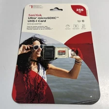 SanDisk Ultra microSDXC UHS-I Card with SD Adapter with High Speed 256gb Sealed