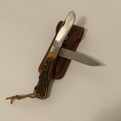 Camillus 716S Lockback Knife W/ Original Leather Sheath