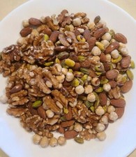Mixed Nuts Roasted Almonds, Hazelnuts, Pistachios, Walnuts - 1/2-lb package