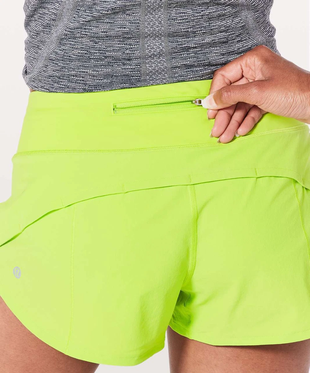 Neon green cheap lululemon shorts