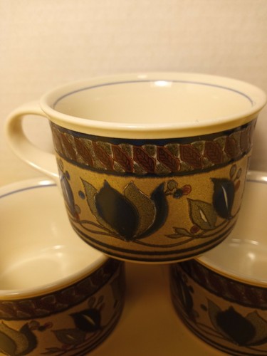 MIKASA INTAGLIO CACO1 ARABELLA COFFEE MUGS CUPS VINTAGE SET OF 4 - Picture 4 of 12