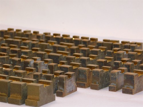 Vtg Lot 98 Printing Press Typeset Letterpress Molds Letters Fractions Symbols - Picture 13 of 15