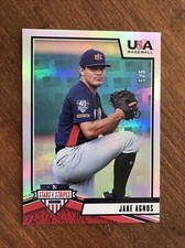 Jake Agnos 2019 USA Baseball Stars Stripes Black Flag #25 E. Carolina Yankees /5