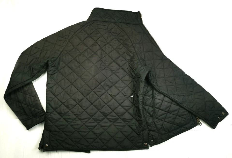 HOT VTG Men's POLO RALPH LAUREN @ SPORTS QUILTED LINED SUEDE TRIM BLACK Jacket M - Image 4 of 4