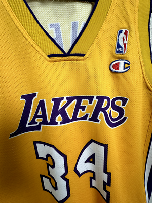 NBA Los Angeles Lakers #34 Shaquille O'Neal Jersey Champion Youtch