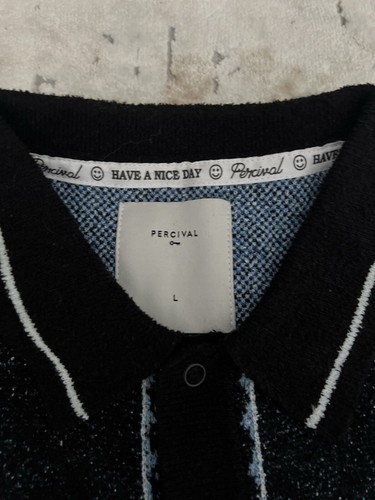 Percival Men's Knitted Shirt | Epilogue | Cotton | Blue - Size Large Worn Once - Picture 8 of 16