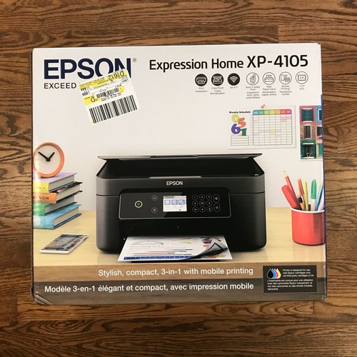 New Epson Expression Home XP4105 Wireless AllinOne Color Inkjet