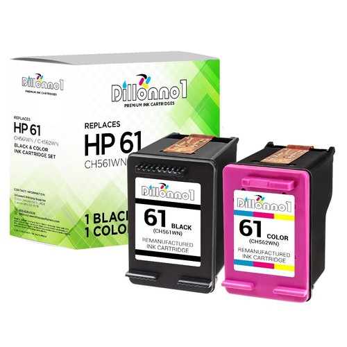 2PK Fits HP 61XL Black Ink Cartridge Ink Cartridge1000 1050 1051 HP 61 Color - Picture 2 of 4