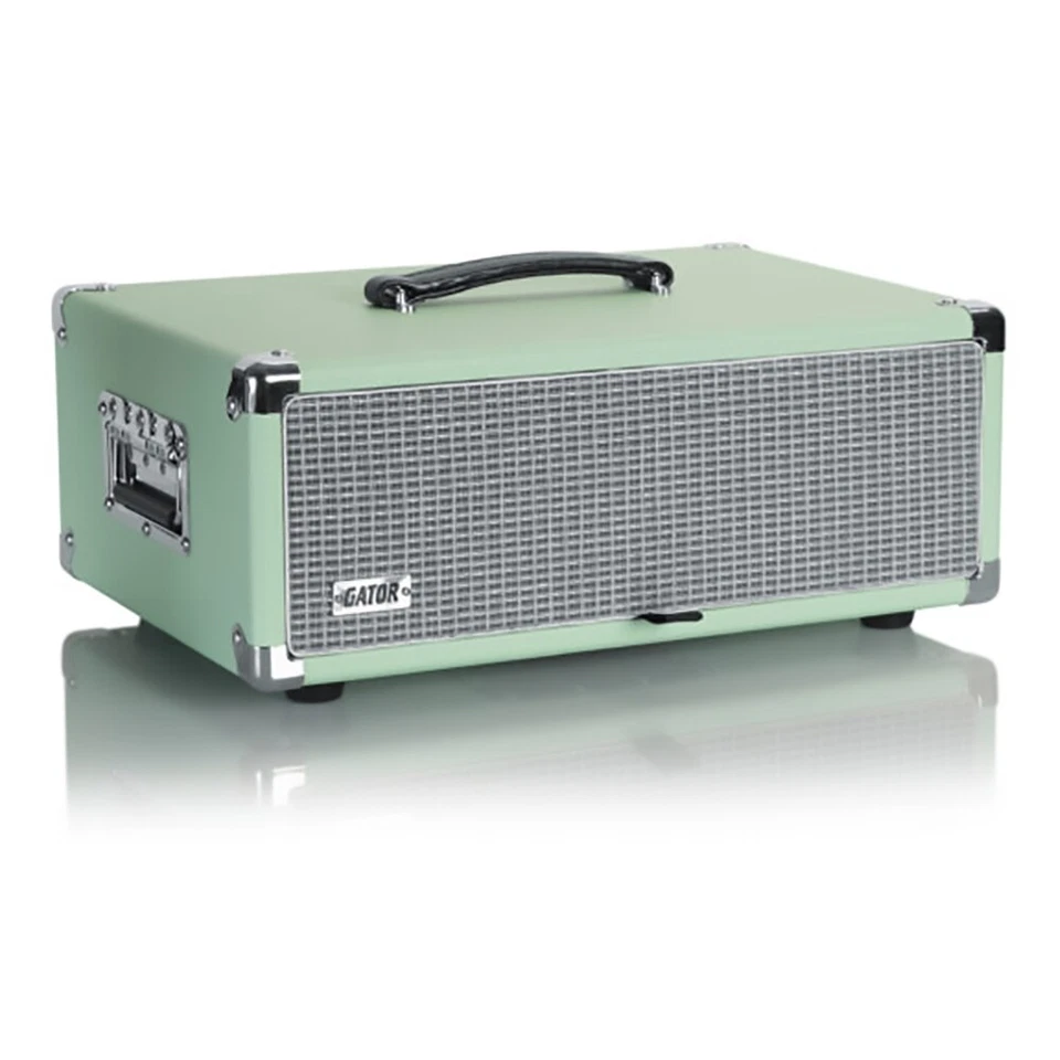 Gator Cases Retro GR-RETRORACK-3SG Vintage Amp Vibe Rack Case, 3U Seafoam Green - Image 2 of 4