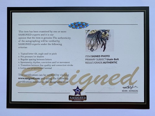 RARE Usain Bolt Olympics Signed Photo Display + COA AUTOGRAPH 100m SASIGNED - Picture 4 of 5