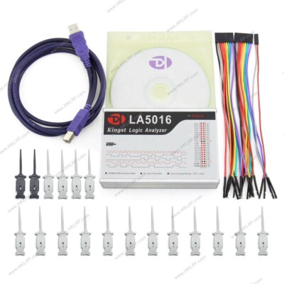 LA5016 USB Logic Analyzer 500M Max Sample Rate 16-Channel MCU/ARM/FPGA Deb