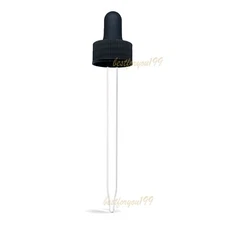 4oz/120mL Glass Dropper Essential Oils Glass Bottles 22-400 Black Dropper Caps