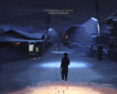Anime makoto shinkai 5 centimeters per second footprints Play Gaming Mat Desk
