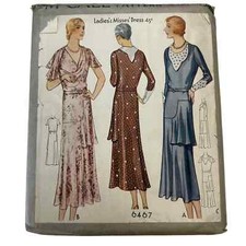 McCall Antique Early 1900's Pattern 6467 Ladies/Misses Dress Size 36 HTF RARE