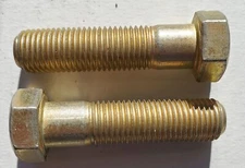 7/16-20 x 1-3/4" Hex Bolt Yellow Chromate Zinc Grade 8 Cap Screw Fine Thread USA