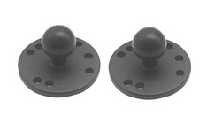 2x RAM B STYLE RAM Mount 2.4-Inch Round Aluminum Base Multi Hole 1-Inch Ball 1"