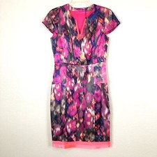 T Tahari Watercolor Floral Sheath Dress size 6 New
