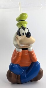 Vintage 90s Disney Goofy Water Drink Bottle Mickey's Stuff for Kids USED SEE PIX
