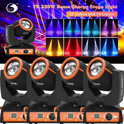 230W Gobo Stage Lighting 7R Zoom 8Prism Beam Moving Head DMX Disco Party Light