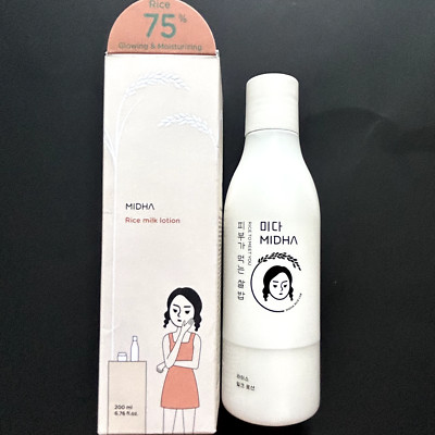 Midha Rice Brightening Facial Lotion Korean Beauty Locion de Arroz 200mL New